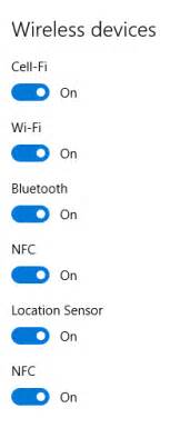 nfc settings windows 10